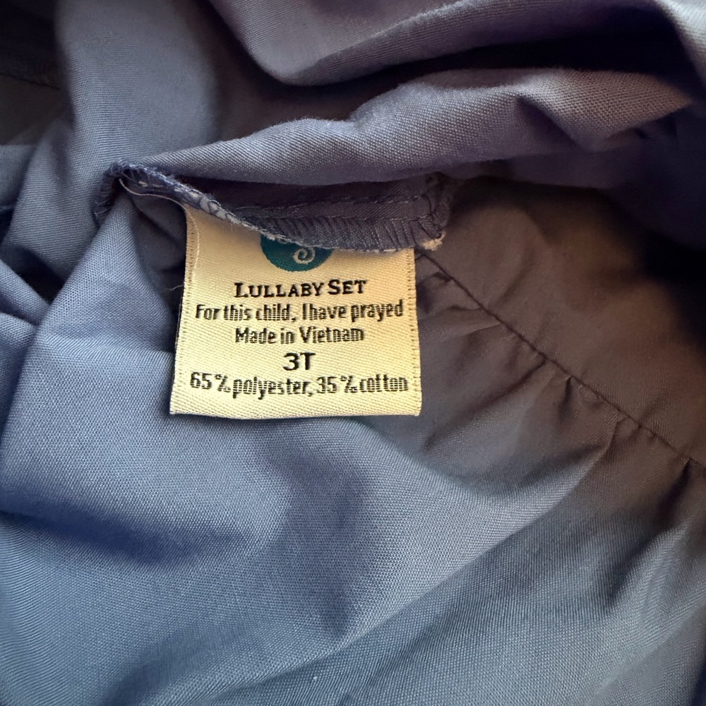Lullaby set Charming Blue and white button dress classic style size 3t - Picture 4 of 4